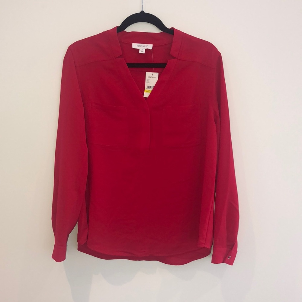 BNWT Nine West 2 Pocket Blouse